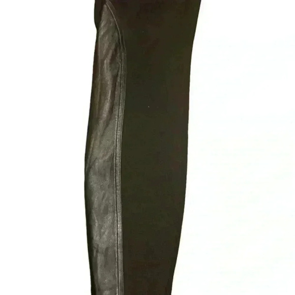 J. Crew Gigi Black Leather paneled Leggings Riding pants, Sz‎ 8 - Picture 3 of 7